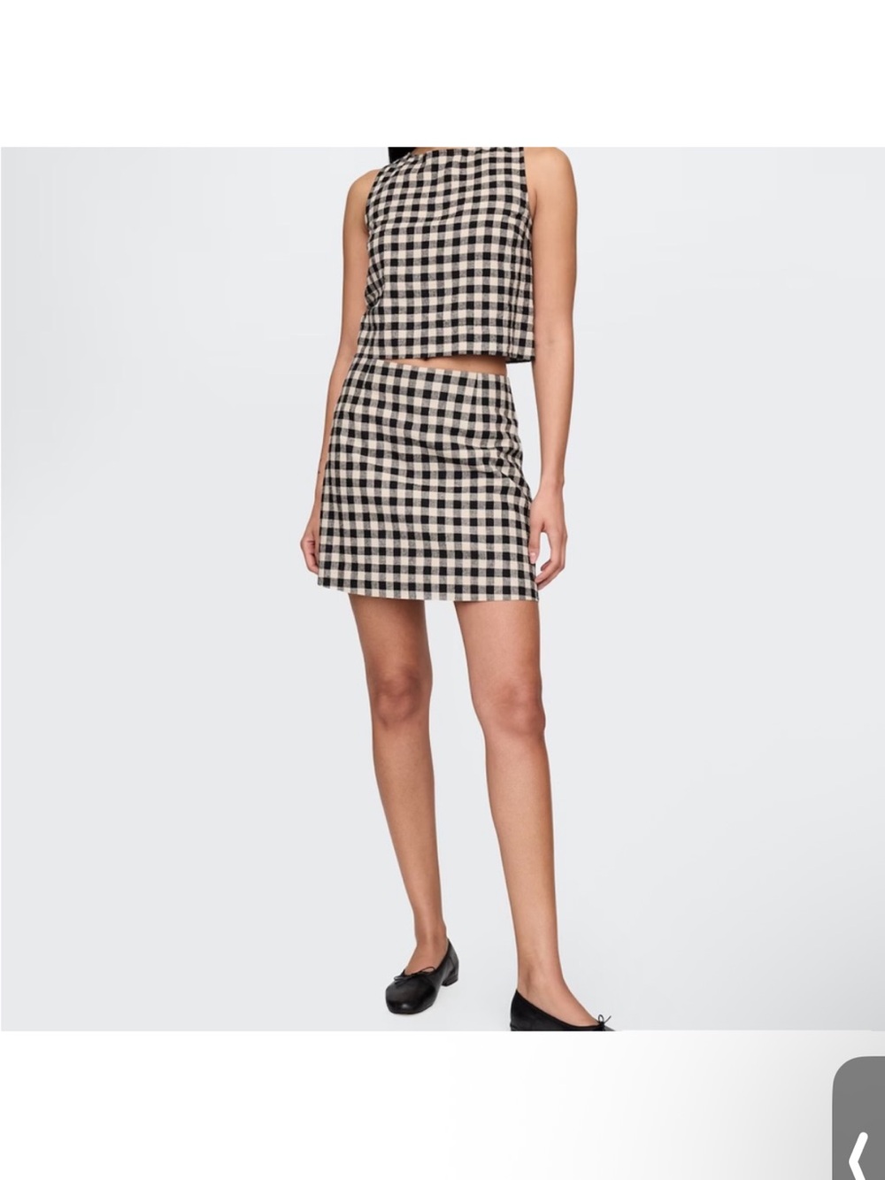 NWT Gap Linen Mini Skort Gingham